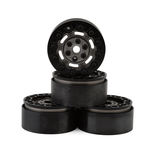 JConcepts Ballistic 2.0" Bead-Loc Crawler Wheels (4) (Grey/Black)