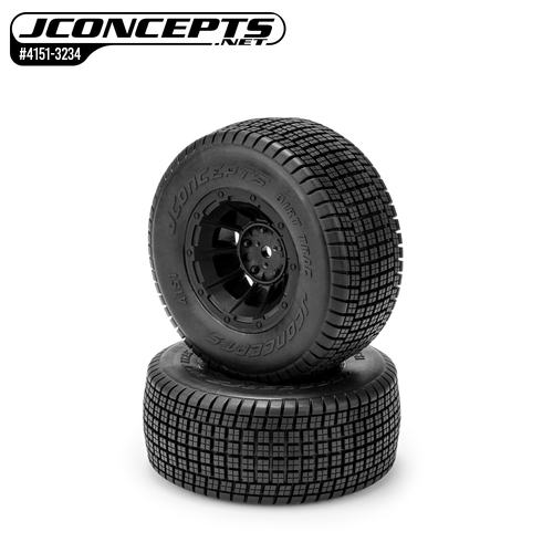 Dirt Trac - green compound, pre-mounted on #3351B Hazard wheels (Fits - Slash F, Slash Modified F) 