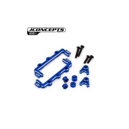 JConcepts - RC10B7 aluminum battery hold and swing, set - blue