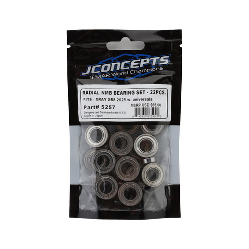 JConcepts XRAY XB8 2025 Radial NMB Bearing Set for Universal Driveshafts (22)