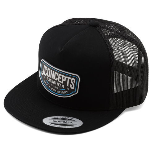 JConcepts 2025 Snapback Flatbill Hat (Black) (One Size Fits Most)