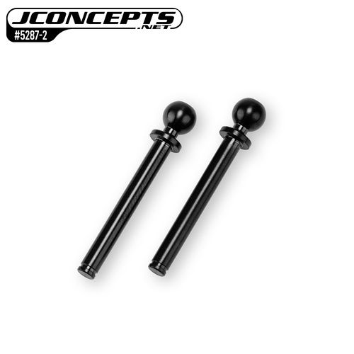 JConcepts Titanium RC10B3 | RC10T3 5.5mm Kingpin ball-stud, black - 2pc 