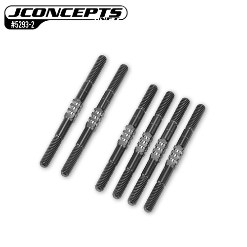 JConcepts - B84 Fin Titanium turnbuckle set, 6pc. - Stealth Black 