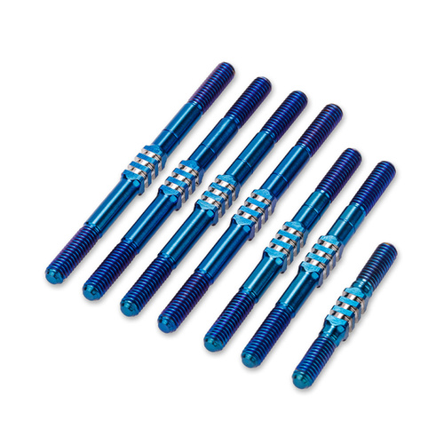 JConcepts Schumacher Cat PB Fin Titanium Turnbuckle Set (Blue)