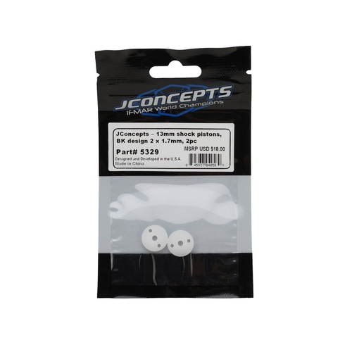 JConcepts BK Design AE 13mm Shock Piston (2) (2.5mm Thick) (2x1.7mm)