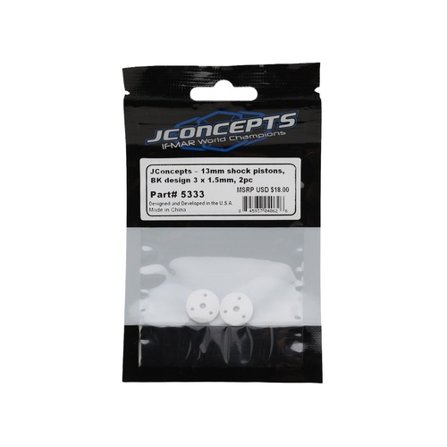 JConcepts BK Design AE 13mm Shock Piston (2) (2.5mm Thick) (3x1.5mm)