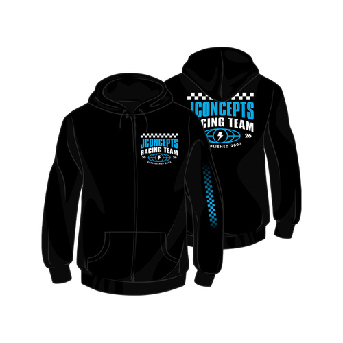 JConcepts 2026 Reload Zipper Hoodie Sweatshirt (White/Blue) (XL)