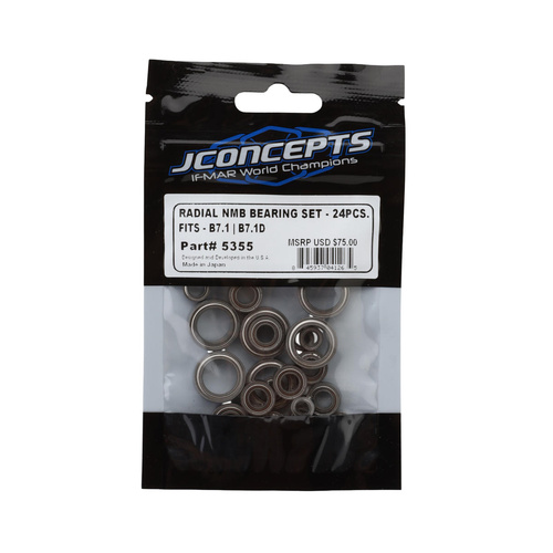 JConcepts - RC10B7.1 Radial NMB bearing set, 24pc - Fits, RC10B7.1 | RC10B7.1D