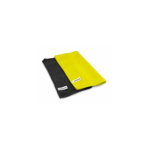 Dirt Racing Products - microfiber towel - black / yellow, (2pc)