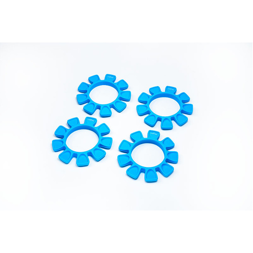 Blue 1/10 TC Touring/Sedan, 1/10 Buggy UFO High Strength Silicone Tire Glue Bands (4)