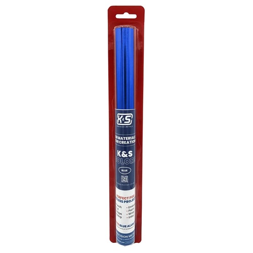 K&S 6035 Blue Aluminum Foil .004" Thick (36 Ga) x 12" Wide x 24" Long (1 Roll)
