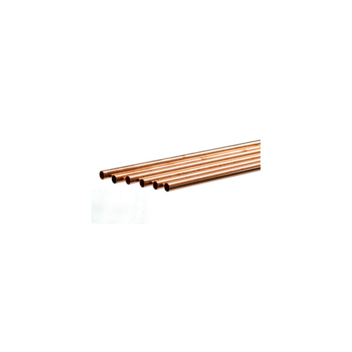 Round Copper Tube: 7/32" OD x 0.014" Wall x 36" Long (6 Pieces)