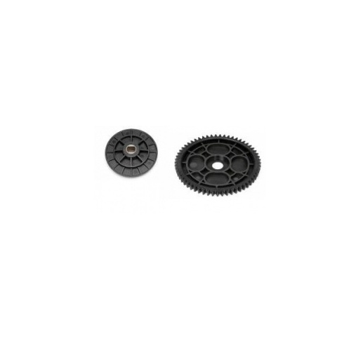 Spur Gear 57T, hub and rubber dampers