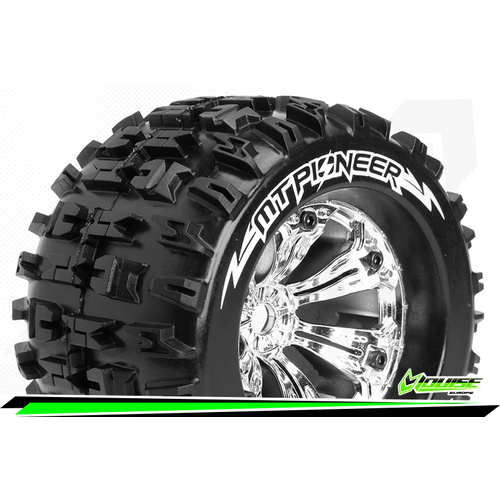 MT-Pioneer 1/8 Monster Truck Tyres Chrom