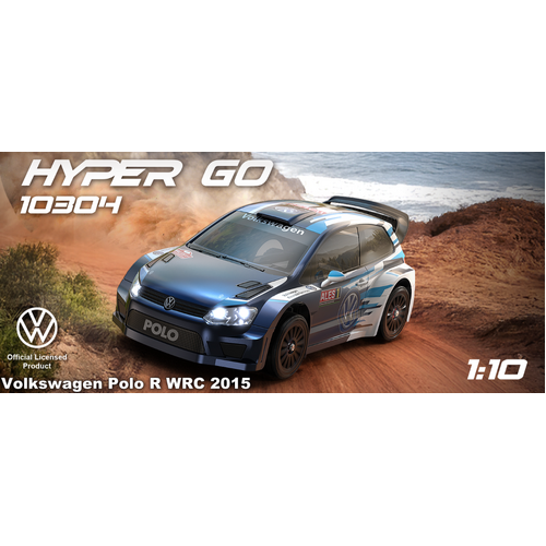 MJX 1/10 Hyper Go Volkswagen Polo R WRC 2015 Brushless 2S RTR RC Rally Car (7.4v Battery & Charger included)