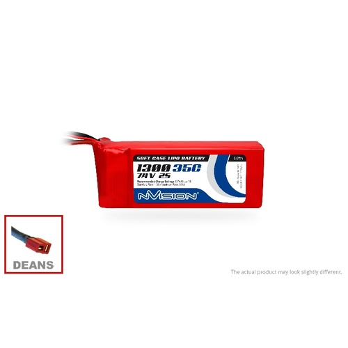 LiPo 1300mAh 2S 7.4V 35C (Deans plug)