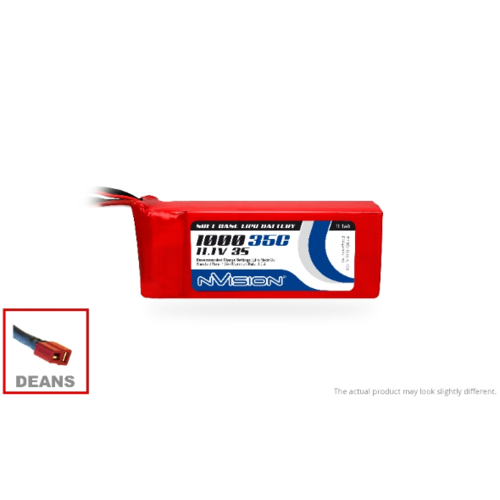 LiPo 1000mAh 3S 11.1V 35C (Deans plug)