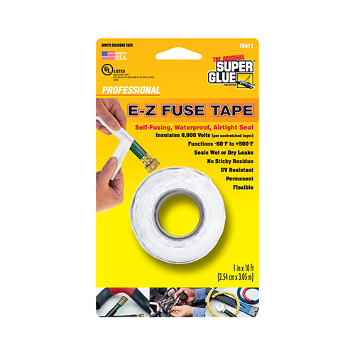 Super Glue E-Z Fuse Tape White 10 foot roll (12 PER PACK)