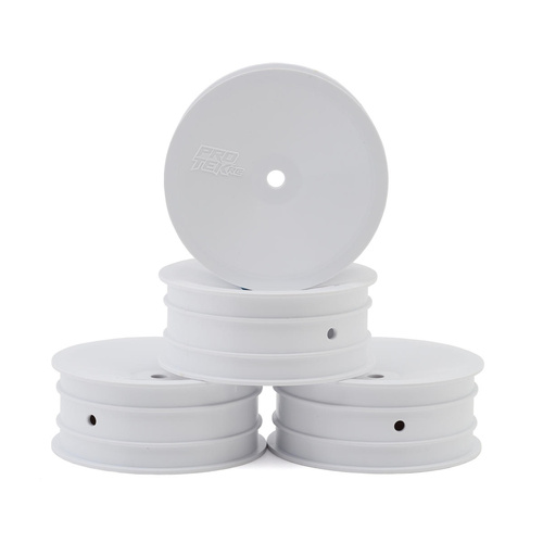 ProTek RC 2.2" Concave Front 2WD 1/10 Buggy Wheels (White) (4) (12mm Hex)