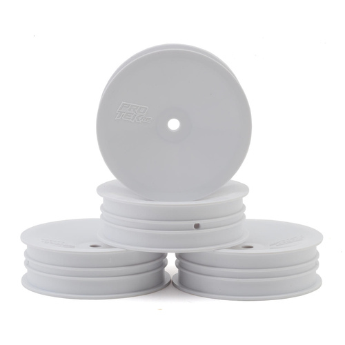 ProTek RC 2.2" "Narrow" Concave Front 2WD 1/10 Buggy Wheels (White) (4)