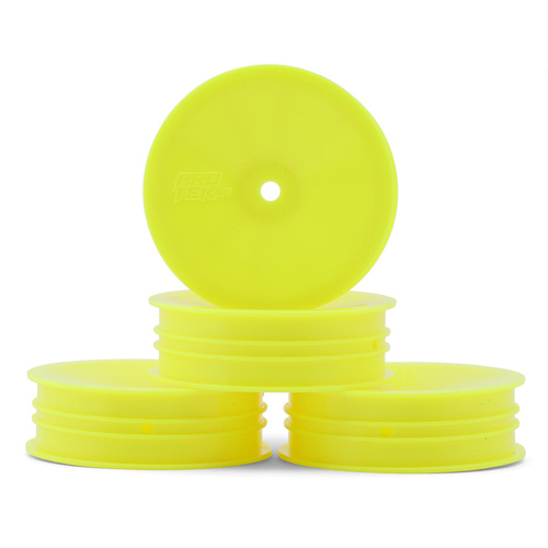 ProTek RC 2.2" "Narrow" Concave Front 2WD 1/10 Buggy Wheels (Yellow) (4)