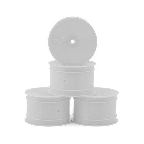 ProTek RC 2.2" Concave Rear 1/10 Buggy Wheels (White) (4) (12mm Hex)