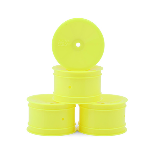 ProTek RC 2.2" Concave Rear 1/10 Buggy Wheels (Yellow) (4) (12mm Hex)