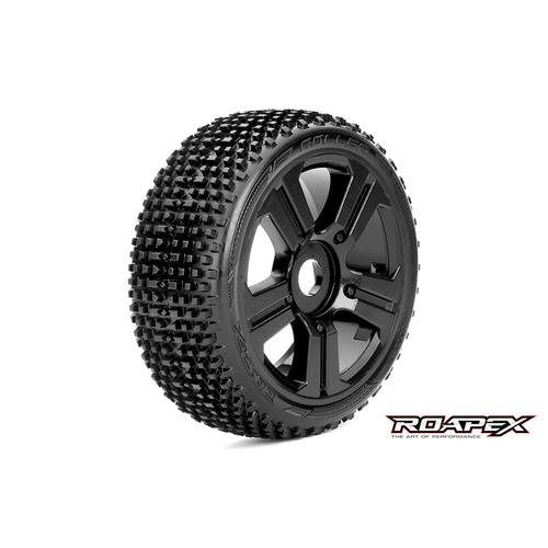 ####ROLLER 1/8 BUGGY TIRE BLACK WHEEL WITH 17MM HEX MOUNTED
