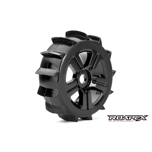 PADDLE 1/8 BUGGY TIRE BLACK WHEEL WITH 17MM HEX MOUNTED