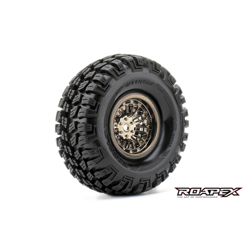 Storm Chrome Black wheel with 12mm hex mounted