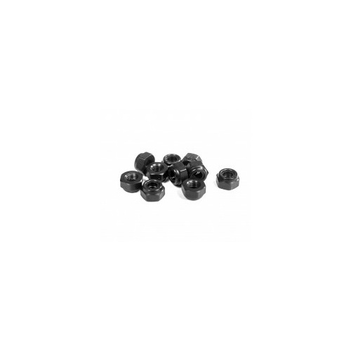4-40 Black Aluminium Locknuts (10)