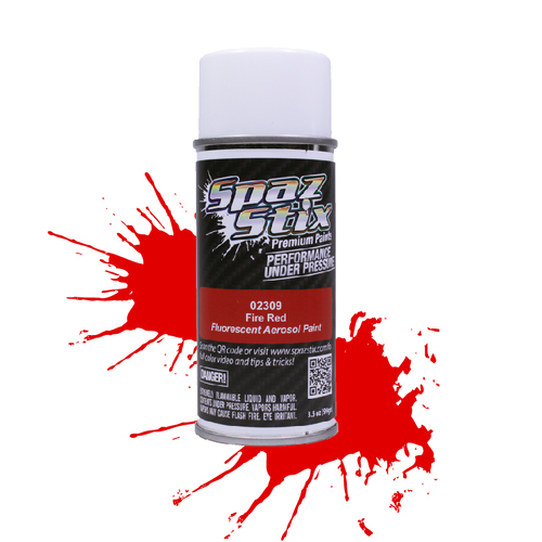Fire Red Fluorescent Aerosol Paint 3.5oz