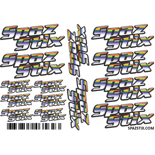 SpazStix Sticker Set, 6 x 4