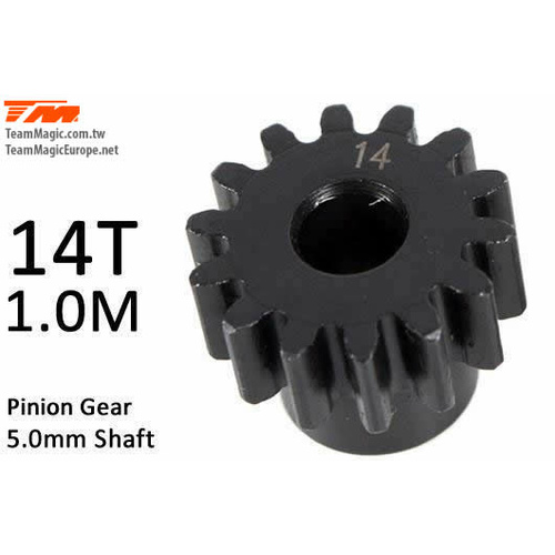 Pinoion gear M1 for 5mm shaft 14T