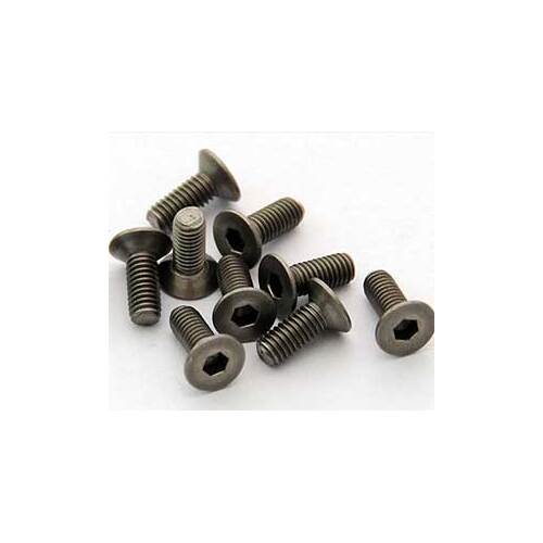 Titanium Flat Head Socket Cap Screws M3x8mm (10)