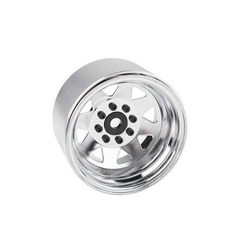 RC4WD 8 Lug Deep Dish Wagon 1.9" Steel Stamped Beadlock Wheels (Chrome)
