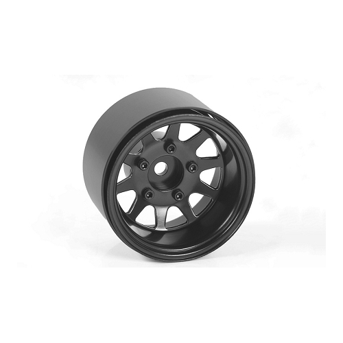 Deep Dish Wagon 1.55" Stamped Steel Beadlock Wheels (Black)